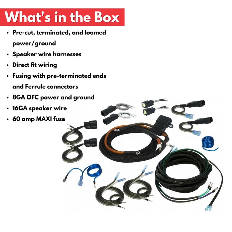 Stinger Harley-Davidson Touring Motorcycles (1998-Present) 2/4 Channel Universal Amplifier Wiring Kit, Direct Fit Wiring, Harley Davidson Road Glide & Street Glide, (SVTK4681) - Image 5